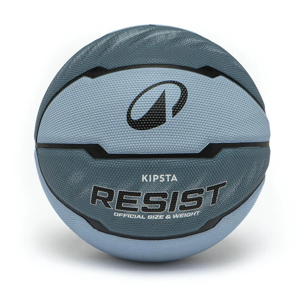 Basketbal Kipsta Resist R500 in maat 7, grijs met lichtblauw
